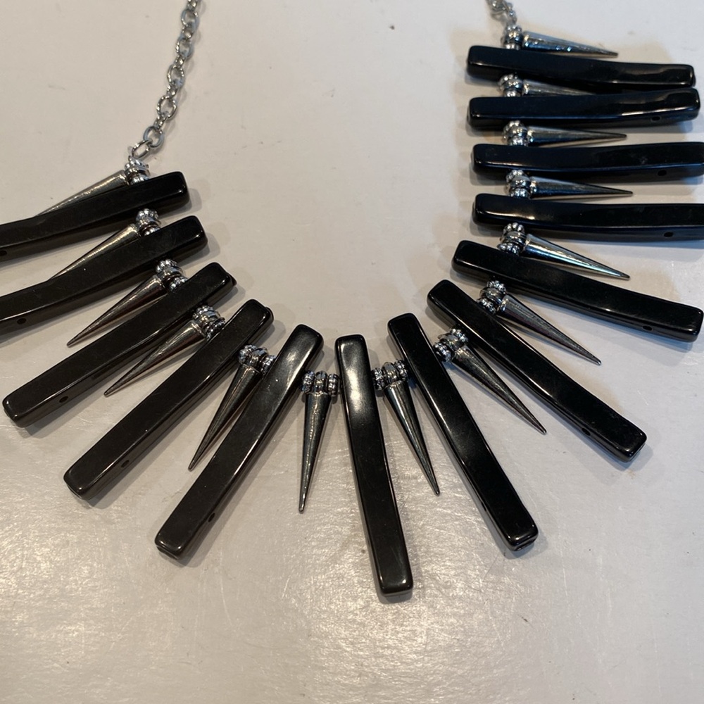 NWT & Vintage My Style Black & Silver Tribal Zulu Style Necklace with Earrings